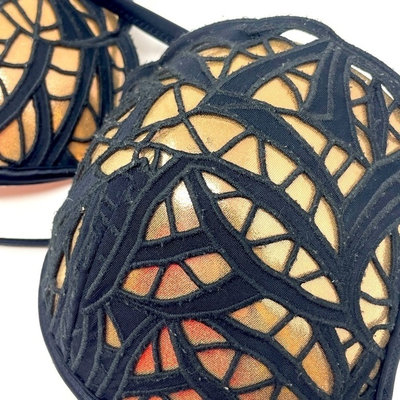 Shade & Shore Black & Gold Bikini Top – Size 36C - Picture 5 of 9